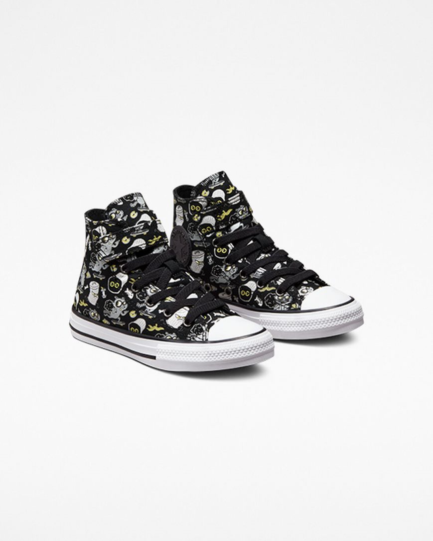 Tenis Converse Chuck Taylor All Star Easy-On Raccoons Cano Alto Menino Pretas Cinzentas | PT O01978T